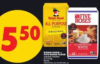 No Frills ROBIN HOOD OR FIVE ROSES FLOUR, 2/2 offer