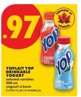 No Frills YOPLAIT YOP DRINKABLE YOGURT offer