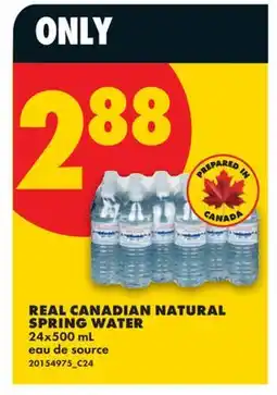 No Frills REAL CANADIAN NATURAL SPRING WATER offer