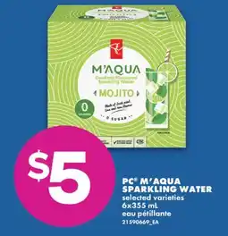No Frills PC M'AQUA SPARKLING WATER offer