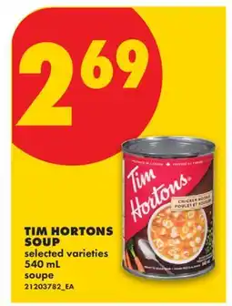 No Frills TIM HORTONS SOUP offer