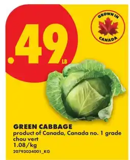 No Frills GREEN CABBAGE offer