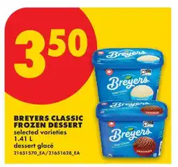 No Frills BREYERS CLASSIC FROZEN DESSERT offer
