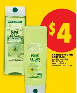 No Frills GARNIER FRUCTIS HAIR CARE offer
