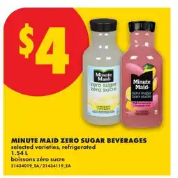 No Frills MINUTE MAID ZERO SUGAR BEVERAGES offer