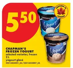 No Frills CHAPMAN'S FROZEN YOGURT offer