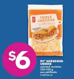 No Frills PC SHREDDED CHEESE offer