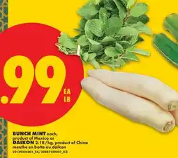No Frills BUNCH MINT, EACH OR DAIKON offer