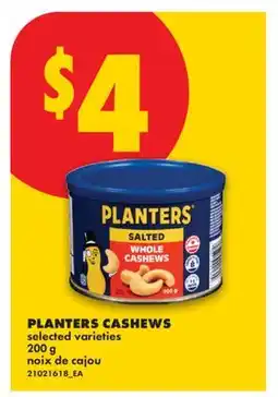 No Frills PLANTERS CASHEWS offer
