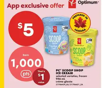 No Frills PC SCOOP SHOP ICE CREAM offer