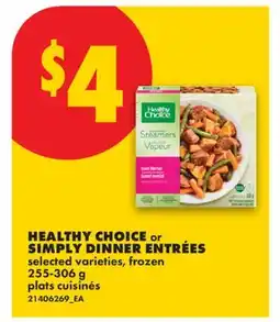 No Frills HEALTHY CHOICE or SIMPLY DINNER ENTRÉES offer