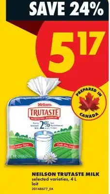 No Frills NEILSON TRUTASTE MILK offer
