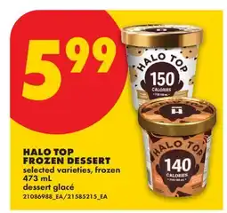 No Frills HALO TOP FROZEN DESSERT offer