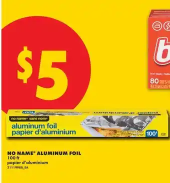 No Frills NO NAME ALUMINUM FOIL, 100 ft offer