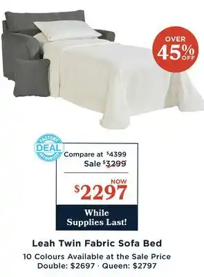 La Z Boy Leah Twin Fabric Sofa Bed offer
