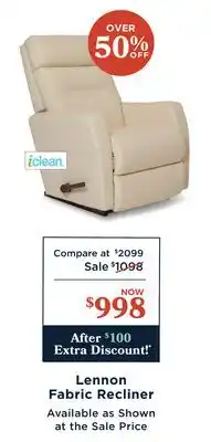 La Z Boy Lennon Fabric Recliner offer