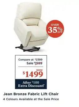 La Z Boy Jean Bronze Fabric Lift Chair offer