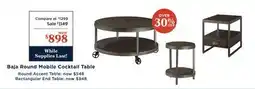 La Z Boy Baja Round Mobile Cocktail Table offer