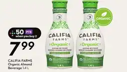 Sobeys CALIFIA FARMS Organic Almond Beverage offer