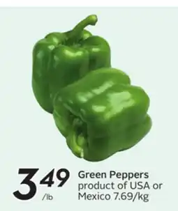 Sobeys Green Peppers offer