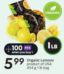 Sobeys Organic Lemons offer