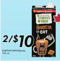 Sobeys EARTH'S OWN Barista offer