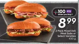 Sobeys 2 Pack Mixed Deli Meat Subs or Select Varieties offer