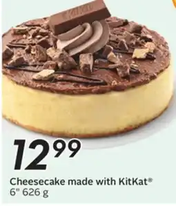 Sobeys Cheesecake made with KitKat offer