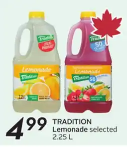 Sobeys TRADITION Lemonade selected offer