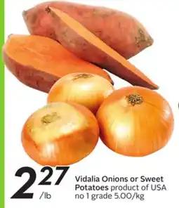 Sobeys Vidalia Onions or Sweet Potatoes offer