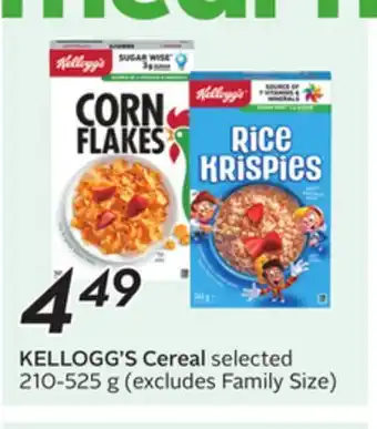 Sobeys KELLOGG'S Cereal offer