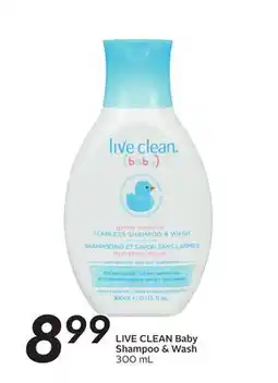 Sobeys LIVE CLEAN Baby Shampoo & Wash offer