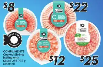 Sobeys COMPLIMENTS Cooked Shrimp in Ring with Sauce offer