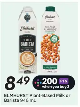 Sobeys ELMHURST Plant-Based Milk or Barista offer