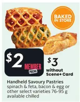 Sobeys Handheld Savoury Pastries offer
