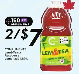 Sobeys COMPLIMENTS Lem & Tea or Raspberry Lemonade offer