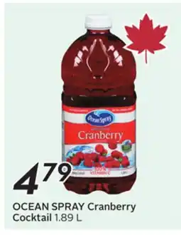 Sobeys OCEAN SPRAY Cranberry Cocktail offer