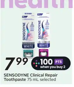 Sobeys SENSODYNE Clinical Repair Toothpaste offer