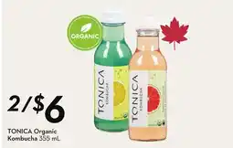 Sobeys TONICA Organic Kombucha offer