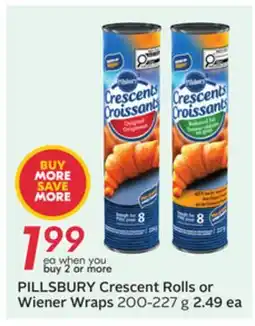 Sobeys PILLSBURY Crescent Rolls or Wiener Wraps offer