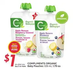 Sobeys COMPLIMENTS ORGANIC Baby Pouches offer