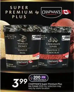 Sobeys CHAPMAN'S Super Premium Plus Ice Cream offer