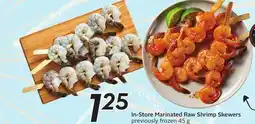 Sobeys In-Store Marinated Raw Shrimp Skewers offer