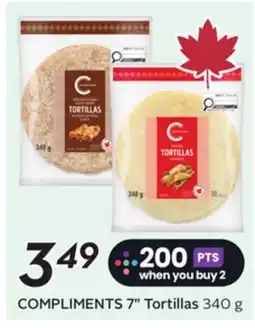 Sobeys COMPLIMENTS 7 Tortillas offer