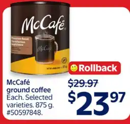 Walmart McCafé ground coffee offer