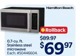 Walmart 0.7-cu. ft. Stainless Steel Microwave offer