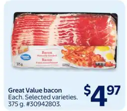 Walmart Great Value bacon offer