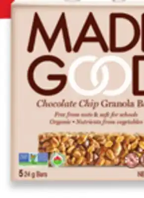 Walmart MadeGood granola bars offer