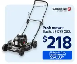 Walmart Yard Machines Push mower offer