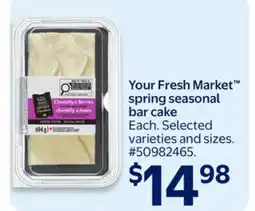 Walmart Your Fresh Market spring seasonal bar cake offer